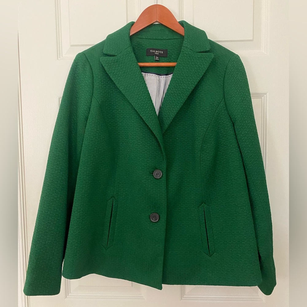 Talbots Classic Green Blazer - image 1